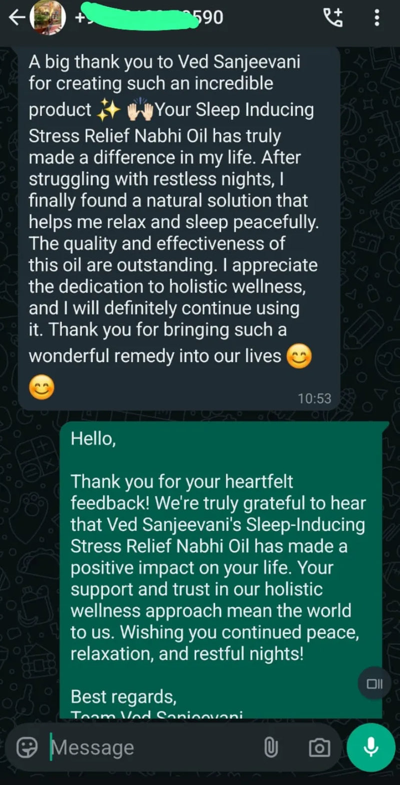 Sleep Inducing Stress Relief Nabhi Oil customer review
