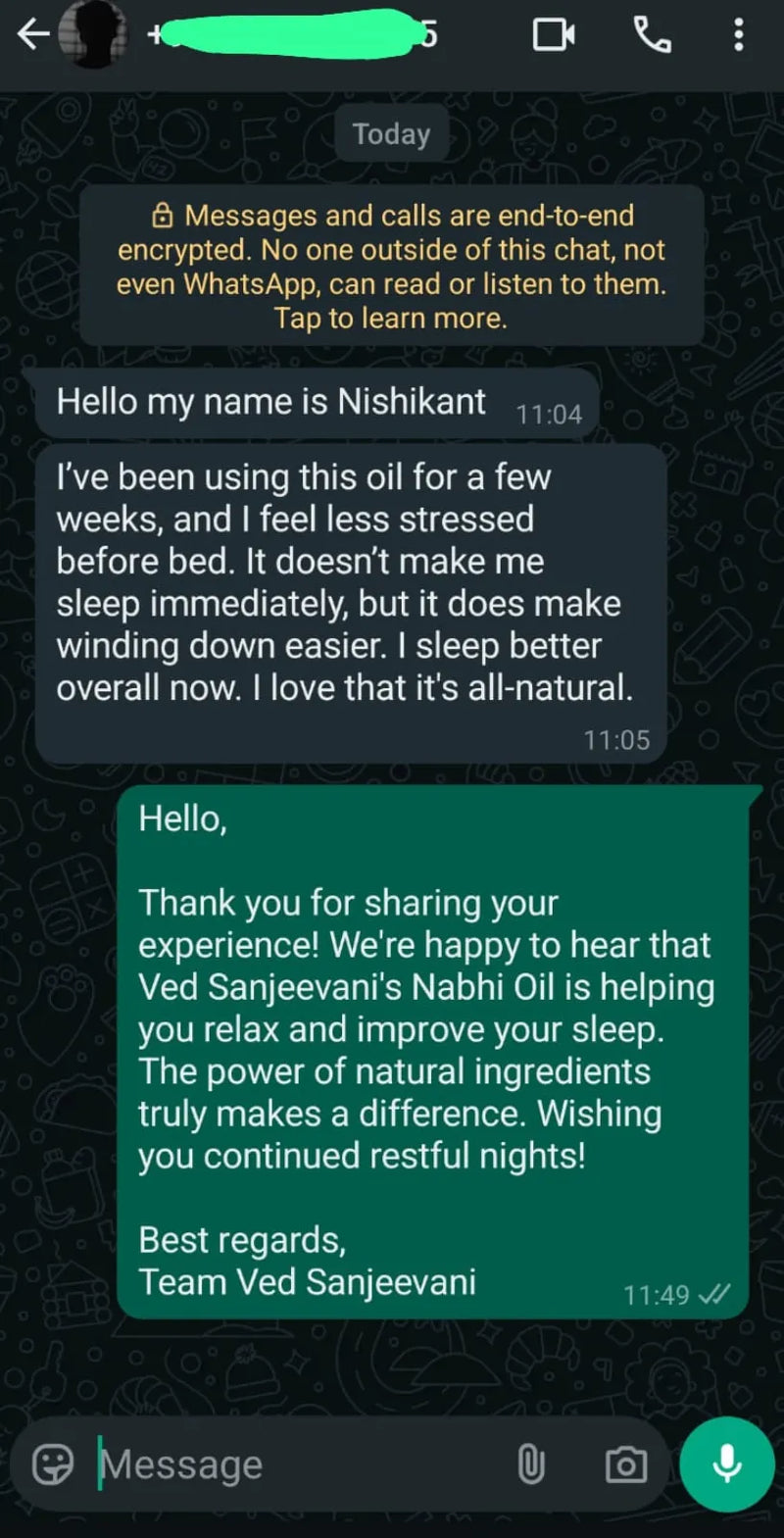 Sleep Inducing Stress Relief Nabhi Oil customer review