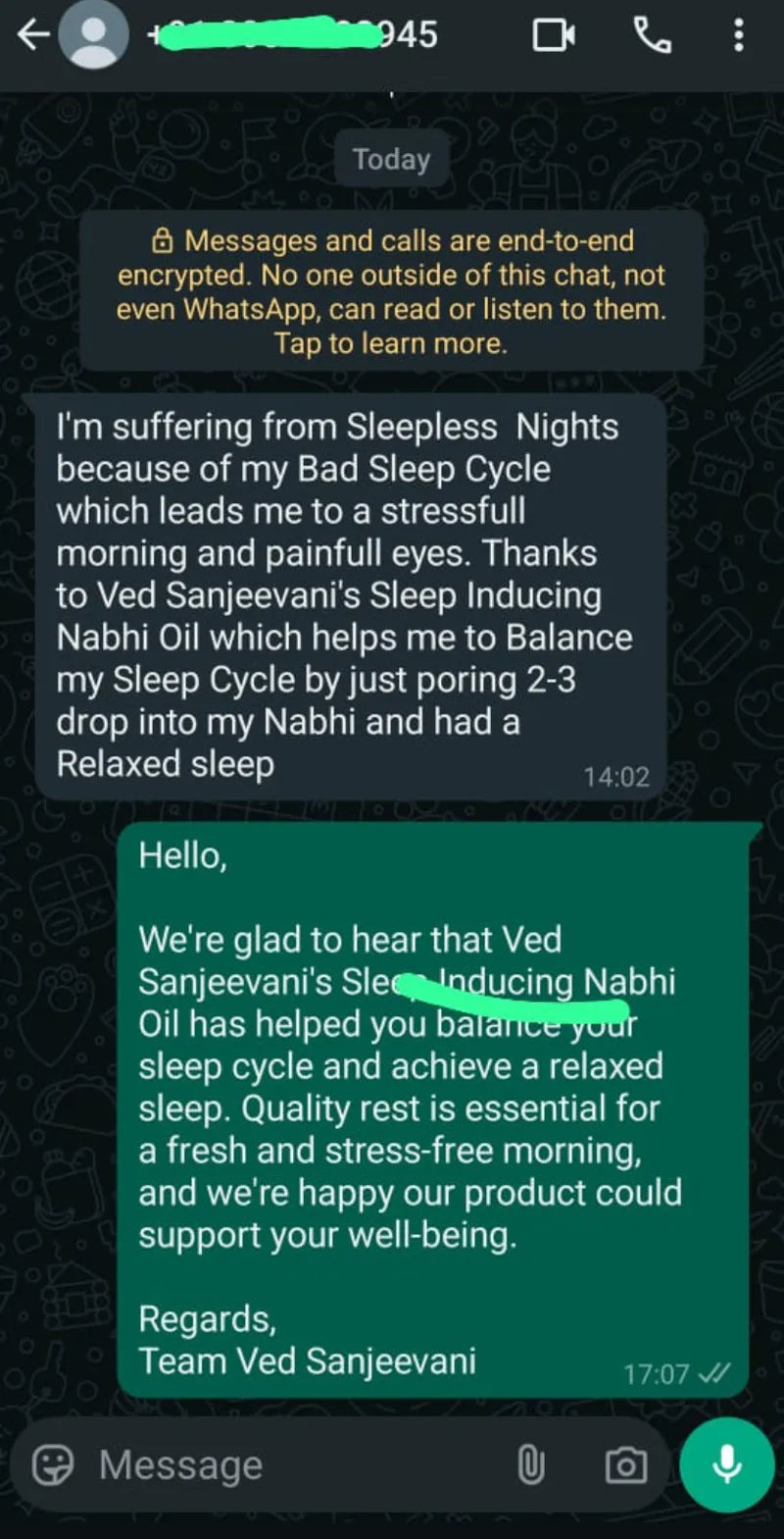 Sleep Inducing Stress Relief Nabhi Oil customer review