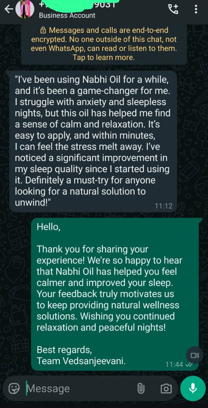 Sleep Inducing Stress Relief Nabhi Oil customer review