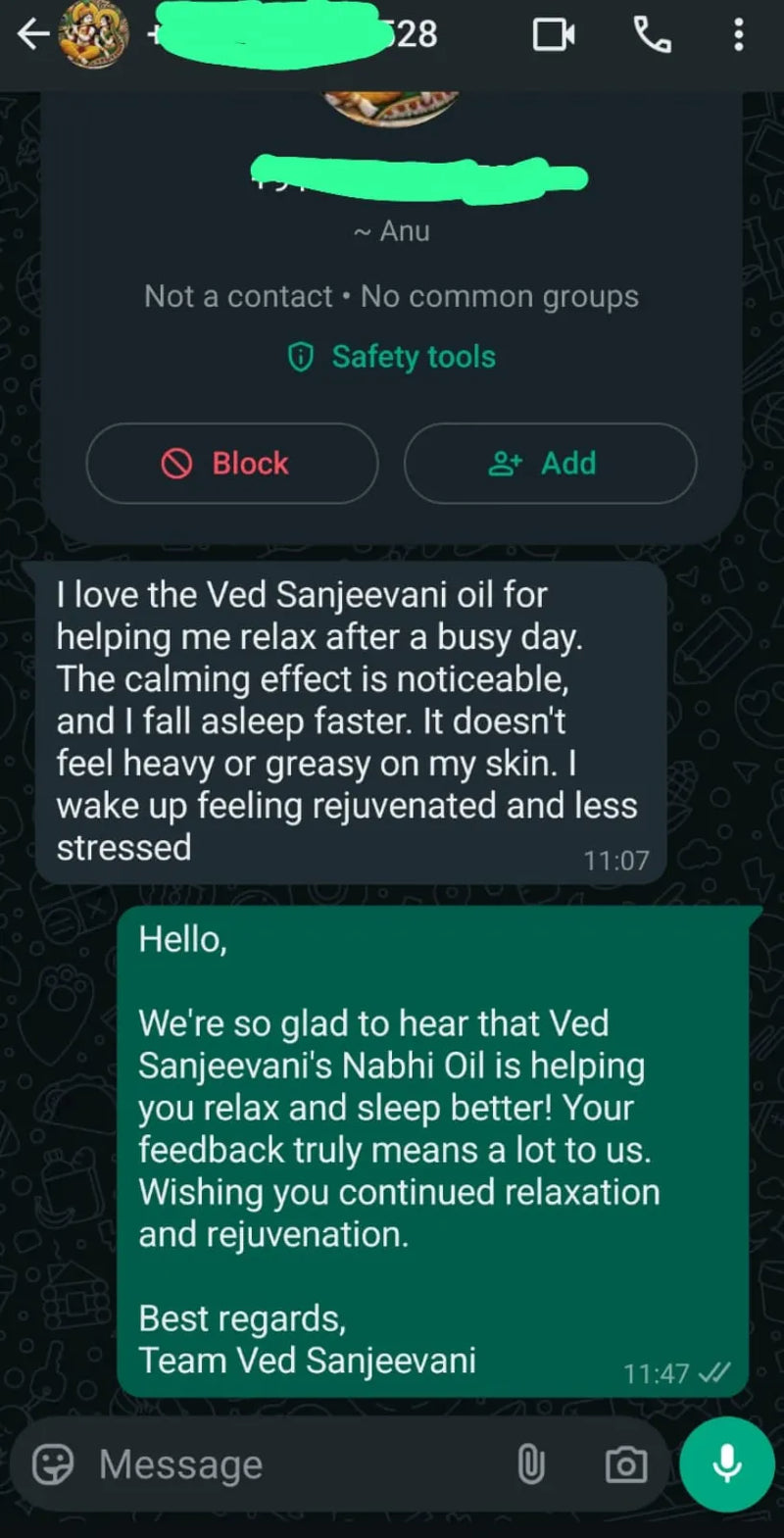 Sleep Inducing Stress Relief Nabhi Oil customer review