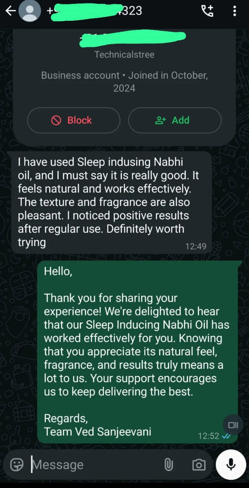 Sleep Inducing Stress Relief Nabhi Oil customer review